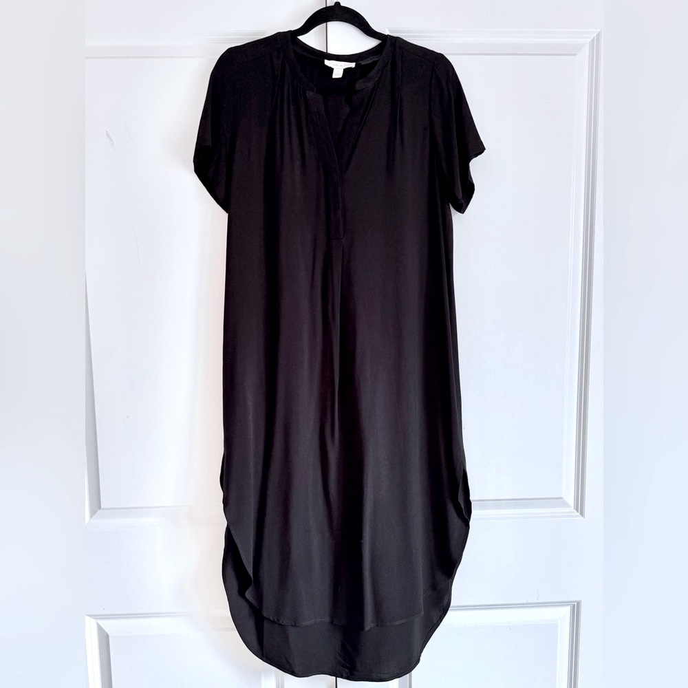Alex & Lili Contemporary V-Neck Black High Low Dress SZ.S